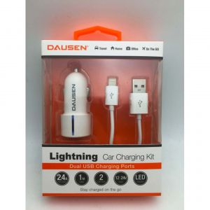 Dausen EA427 Lightning 2USB Car Charger 2.4A / 1 M