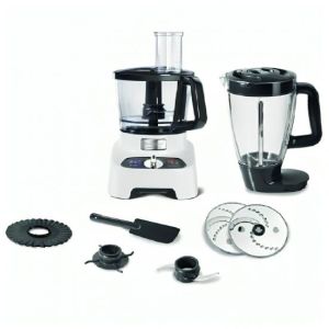 Moulinex FP824825 Double Force Food Processor with 10 attachments for 34 functions, 1000 watt, 3L Bowl, 2L Blender