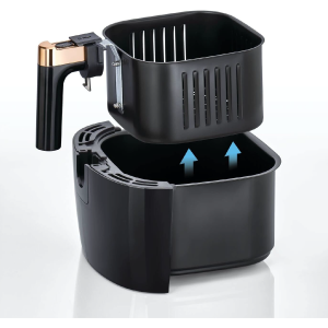 بلاك آند ديكر AF5539-B5 مقلاة هوائية رقمية، وعاء سعة 5.5 لتر/سلة طعام قابلة للفصل سعة 3.9 لتر