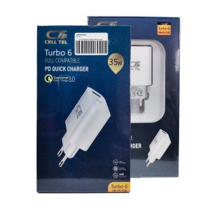 Cell Tel Turbo 6 35W PD Quick Charger Qualcom 3