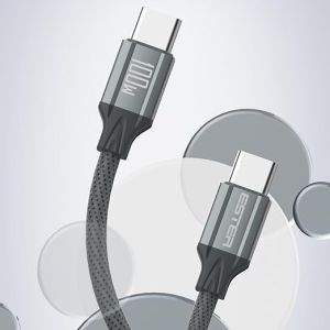 ESTER ECC100W(Type-C/Type-C)1M/TPE/Data/LapTop/QC/Gray