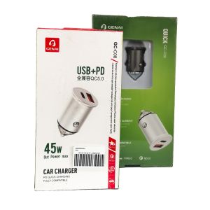 Genai car charger USB + Type-C , 45W