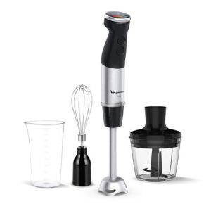 Moulinex DD673810 Quickchef+, Hand Blender, 1000W, Chopper 500ML, Beaker 800ML, 3IN1, 20 Speeds, Stainless Steel Foot