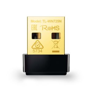 TP-Link [TL-WN725N] 150Mbps Wi-Fi USB Adapter, Nano Size, USB 2.0
